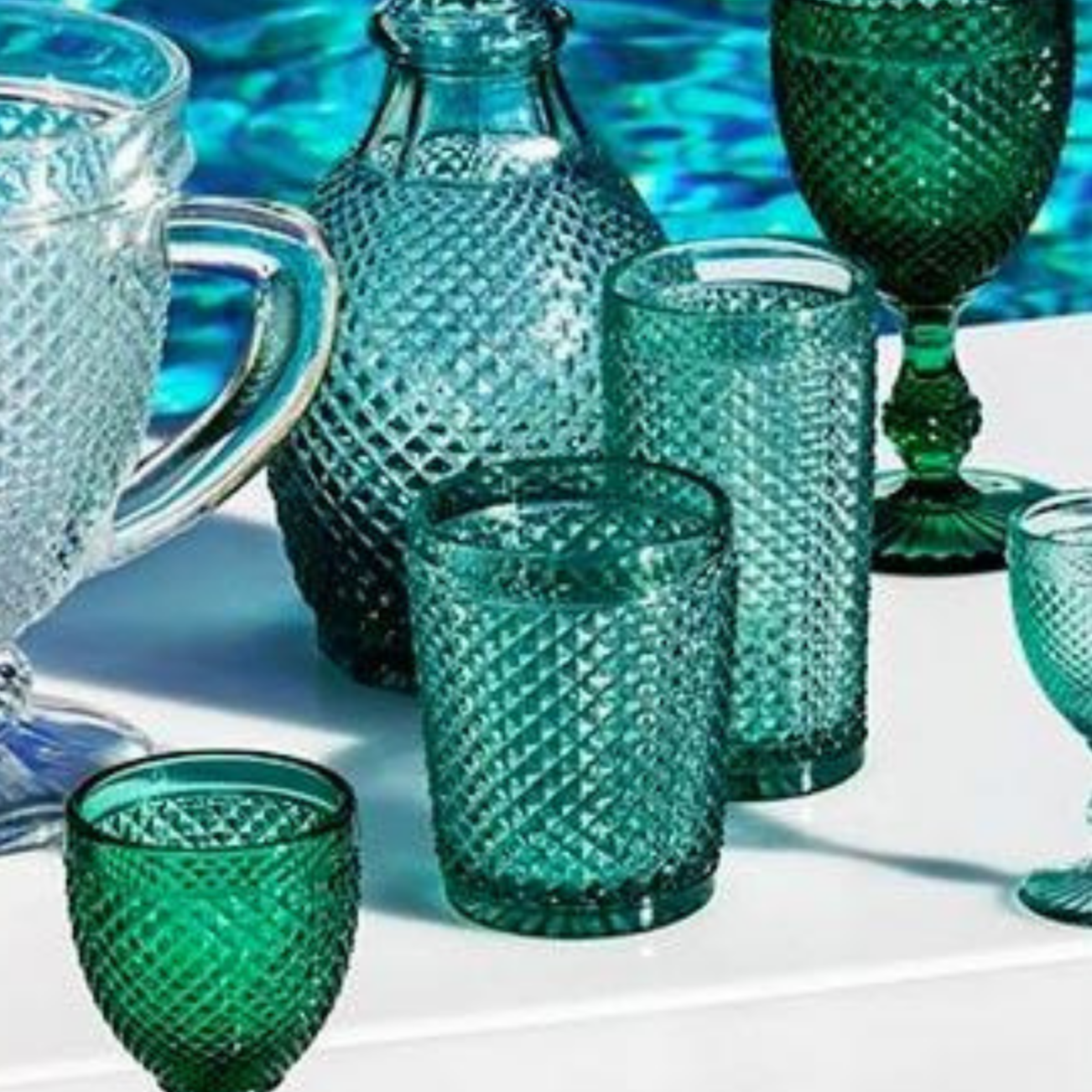 Bordallo Pinheiro - South Africa - Bicos - Water Glasses (Set of 4) - Green