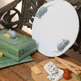 Bordallo Pinheiro - South Africa - Cheese Platter Lily with Mice - Green